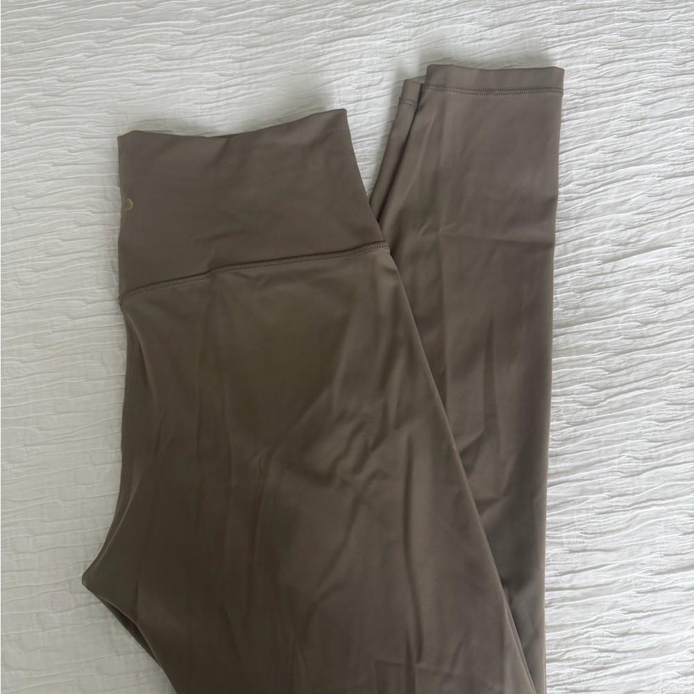 Aritzia Taupe High-Waisted Leggings